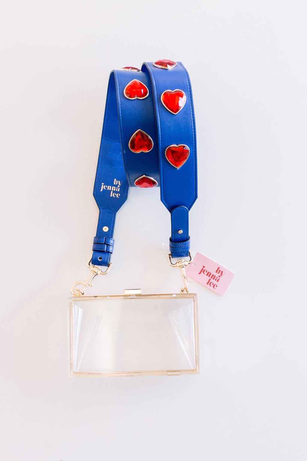 Crystal Heart Purse Strap