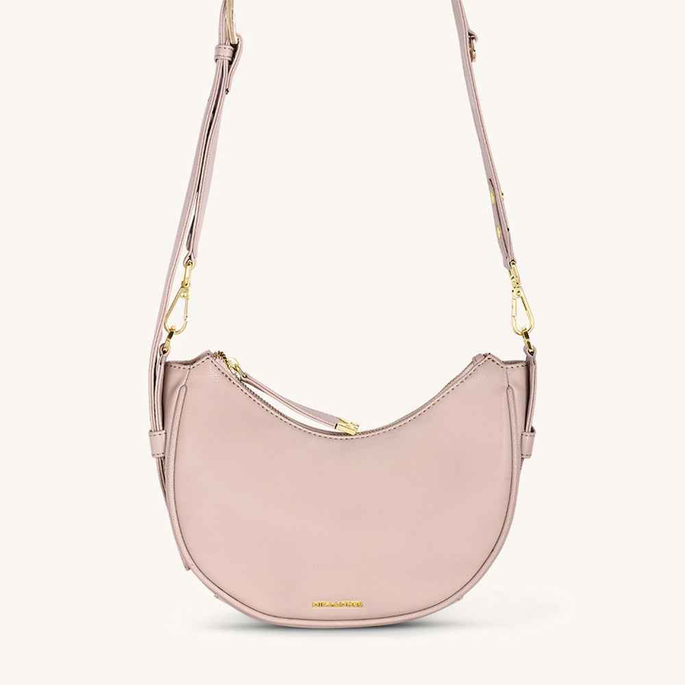 Mira & Moss Sabine Crescent Crossbody Bag - Transcendent Pink