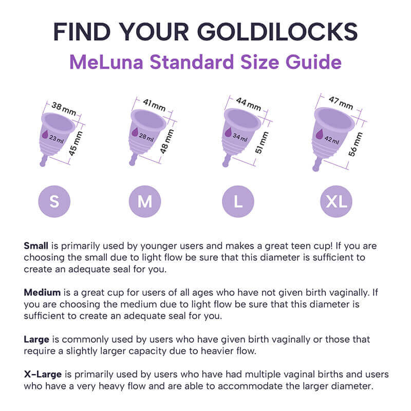 Small MeLuna Menstrual Cup for Teens, Stem Me Luna