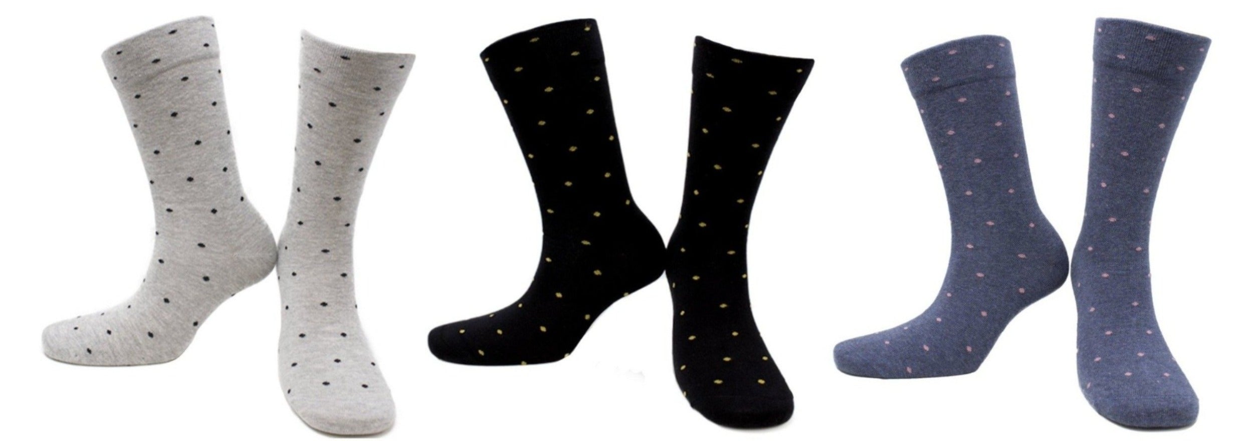Chaussettes Sans Compression Adaptées aux Diabétiques - Gris, Noir (3 paires) - Goddess Imports Marketplace