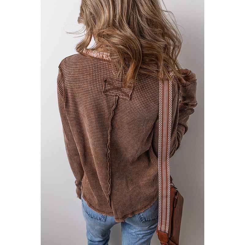 Women's European And American Personalized Worn Looking Washed-out Pullover Sweater
