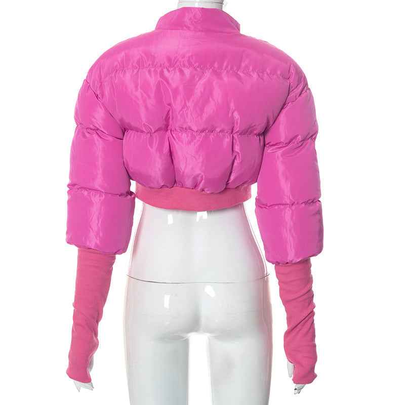 Cropped Bubble Puffer Jacket