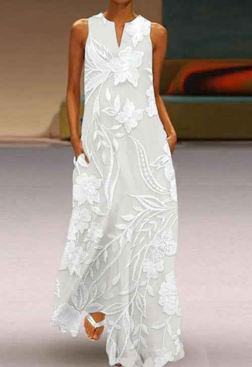 Fashion Painted Print Long Dress For Women