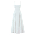 Temperament Cinched Sleeveless Dress Draping Effect Dresses