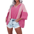 Loose Slim Fit Drop Shoulder Three-quarter-length-sleeved T-shirt