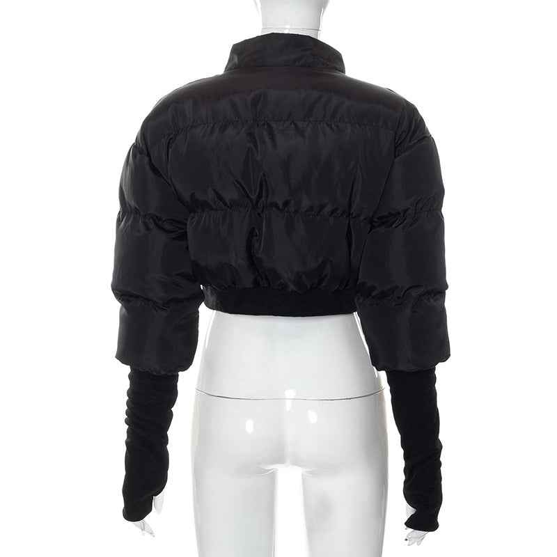 Cropped Bubble Puffer Jacket