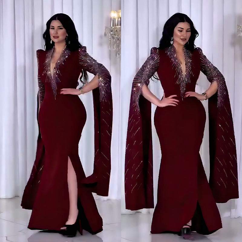 Women's Light Luxury Fashion Dress Rhinestone Style Dresses