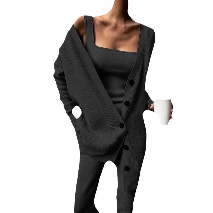 Women's Glamorous New Knitted Three-piece For Suits
