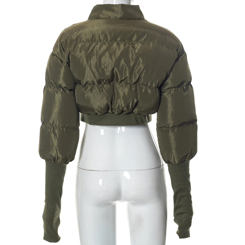Cropped Bubble Puffer Jacket