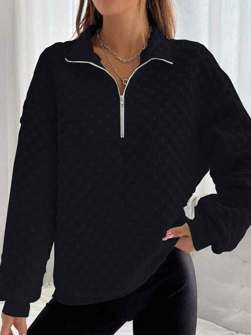 Autumn And Winter Knitting Texture Fabric Sweater Long-sleeve Zipper Women by Wild and Free Boutique