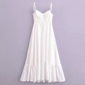 Women's Summer Fashion Laminated Decoration Poplin Sleeveless Dresses