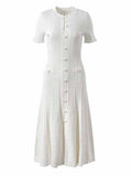 Classic Style Sense Hollow Out Lace Sleeve Dresses