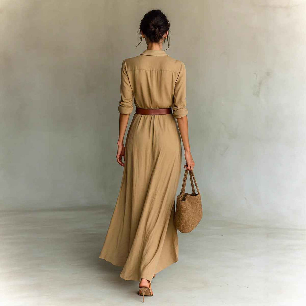 Women's Graceful Sexy Solid Color Irregular Fold Dresses