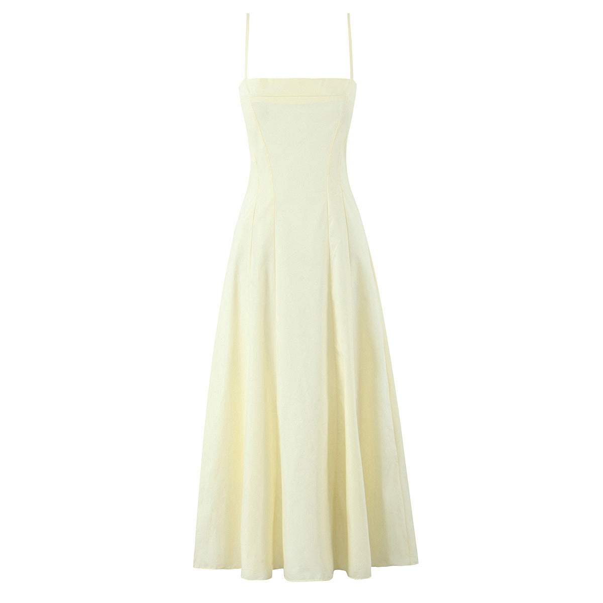 Temperament Cinched Sleeveless Dress Draping Effect Dresses