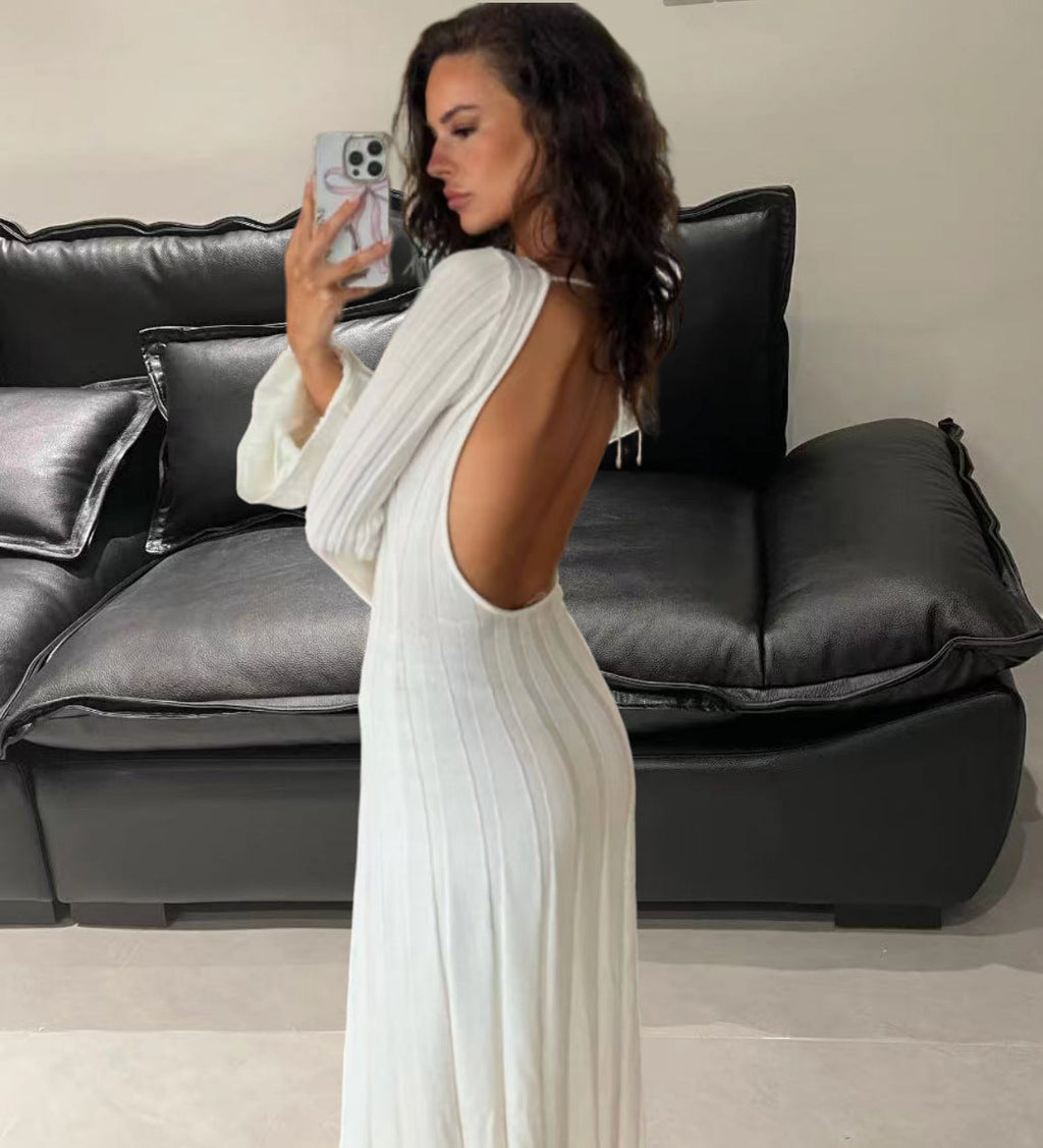 Women's Dress Casual Cored Yarn Slimming Round Dresses
