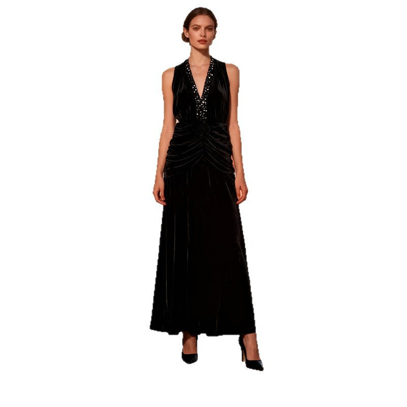 Women's Backless Slimming Irregular Sleeveless Sexy Dress Dresses