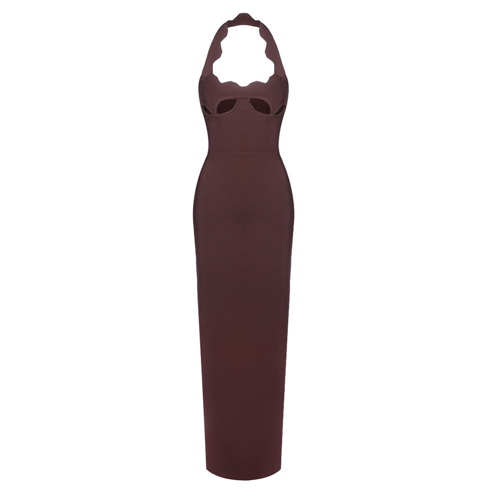 Dress Halter Cut-out Senior Sexy Inner Dresses