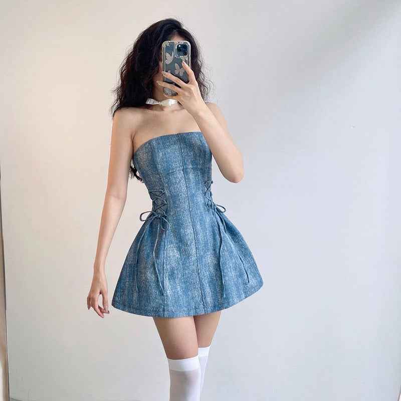 Women's Color Slim Fit High Waist Fashion Dresses