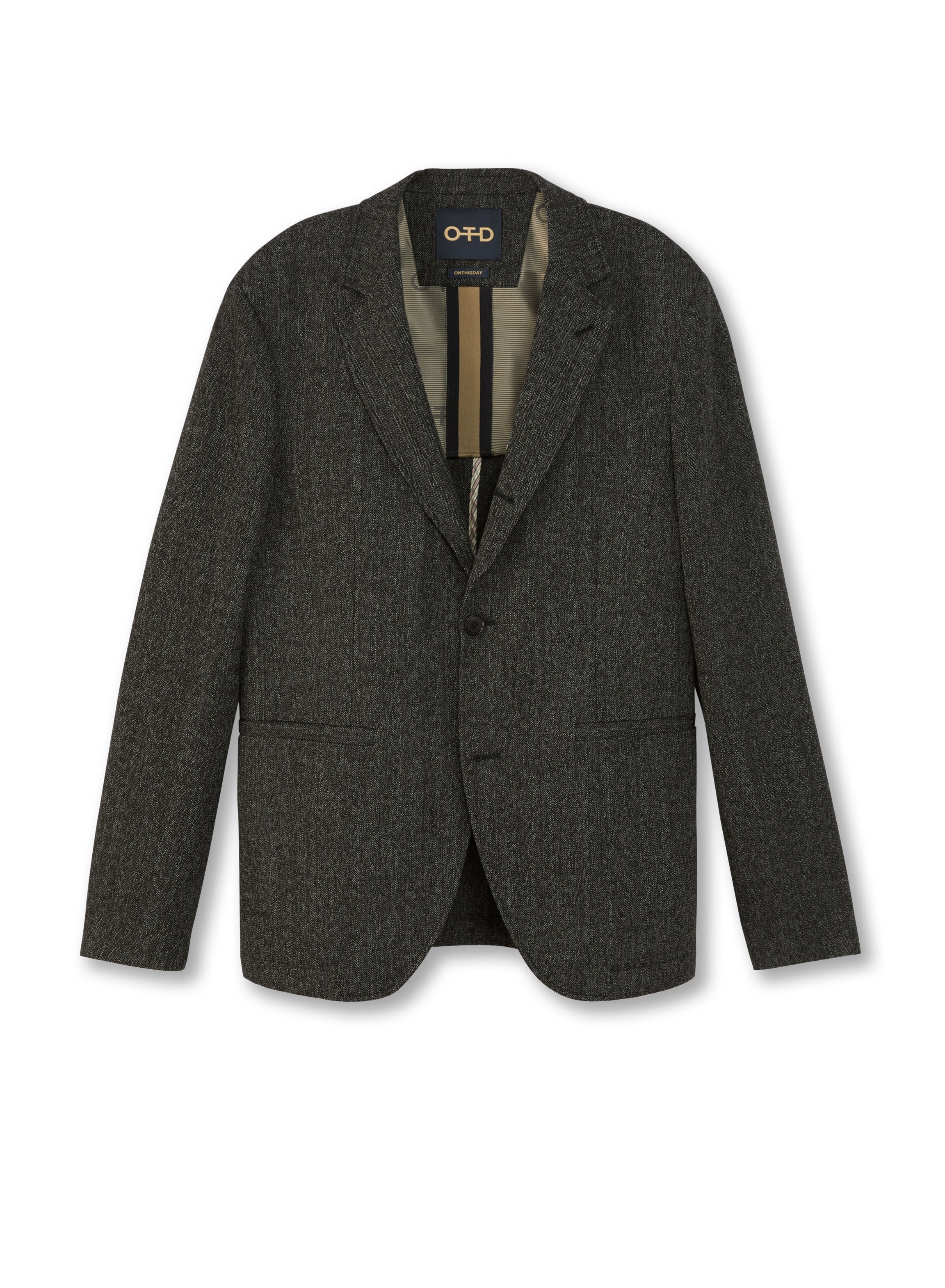 Herringbone Single-Breasted Jacket - Goddess Imports Marketplace