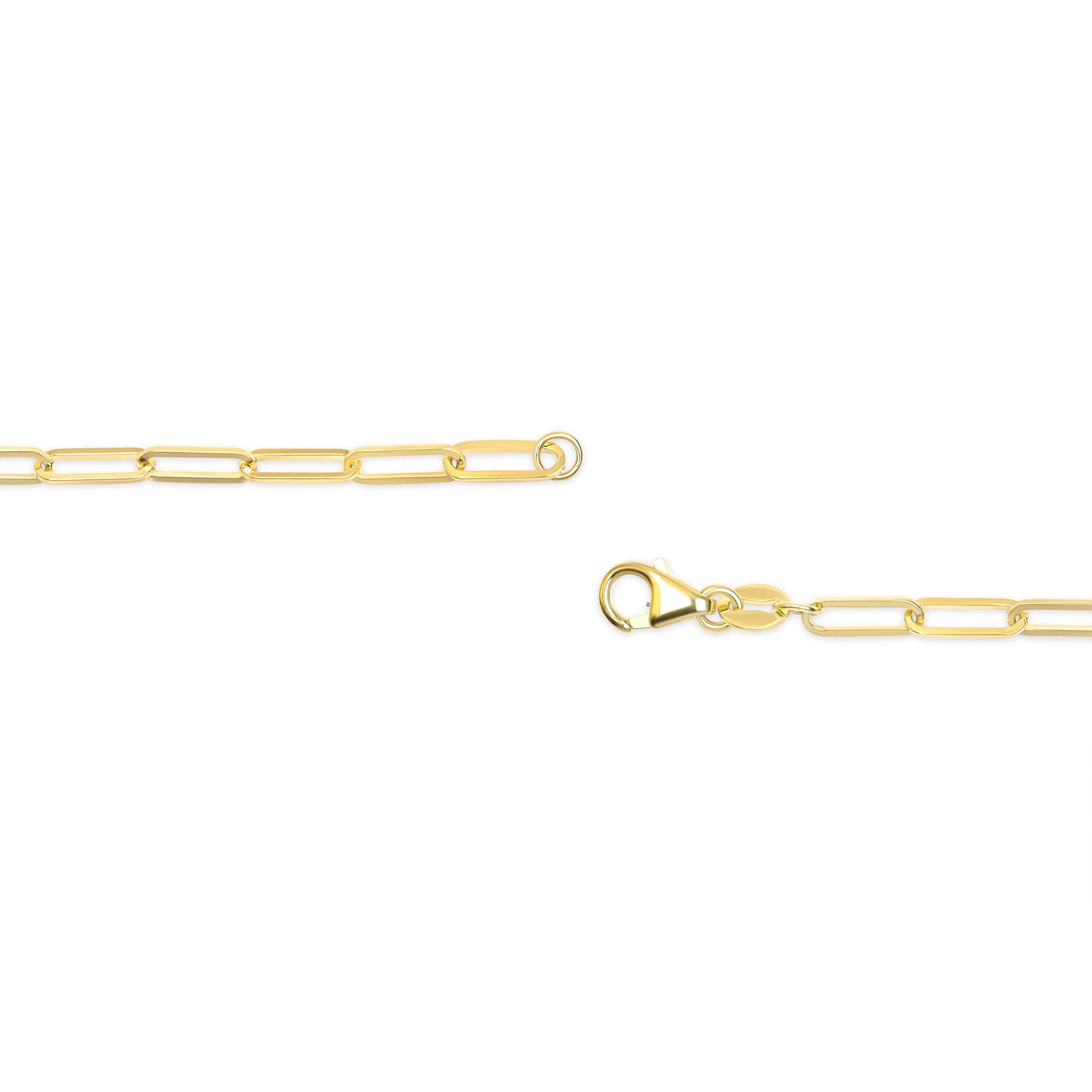 Unisex Solid 14K Gold 2.5mm Paperclip Chain Necklace - Goddess Imports Marketplace