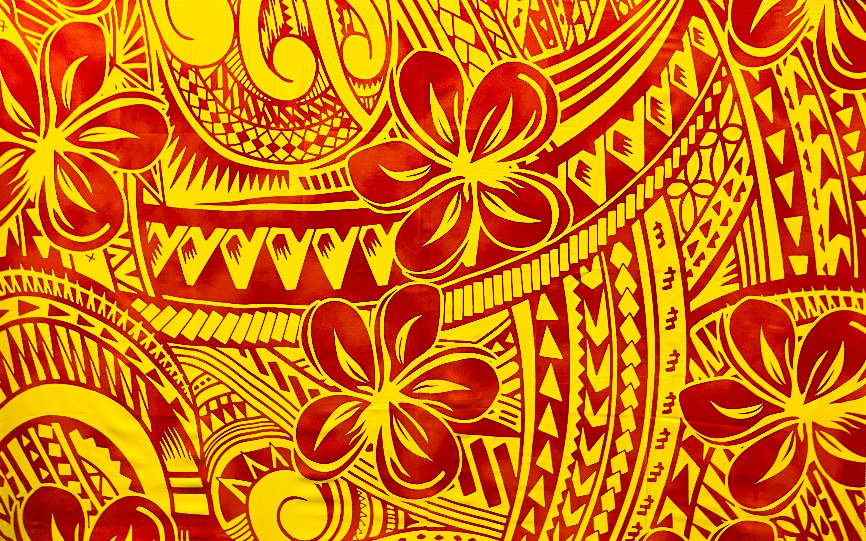 Plumeria Flower Polyester Sarong | Islands Fabric - Goddess Imports Marketplace