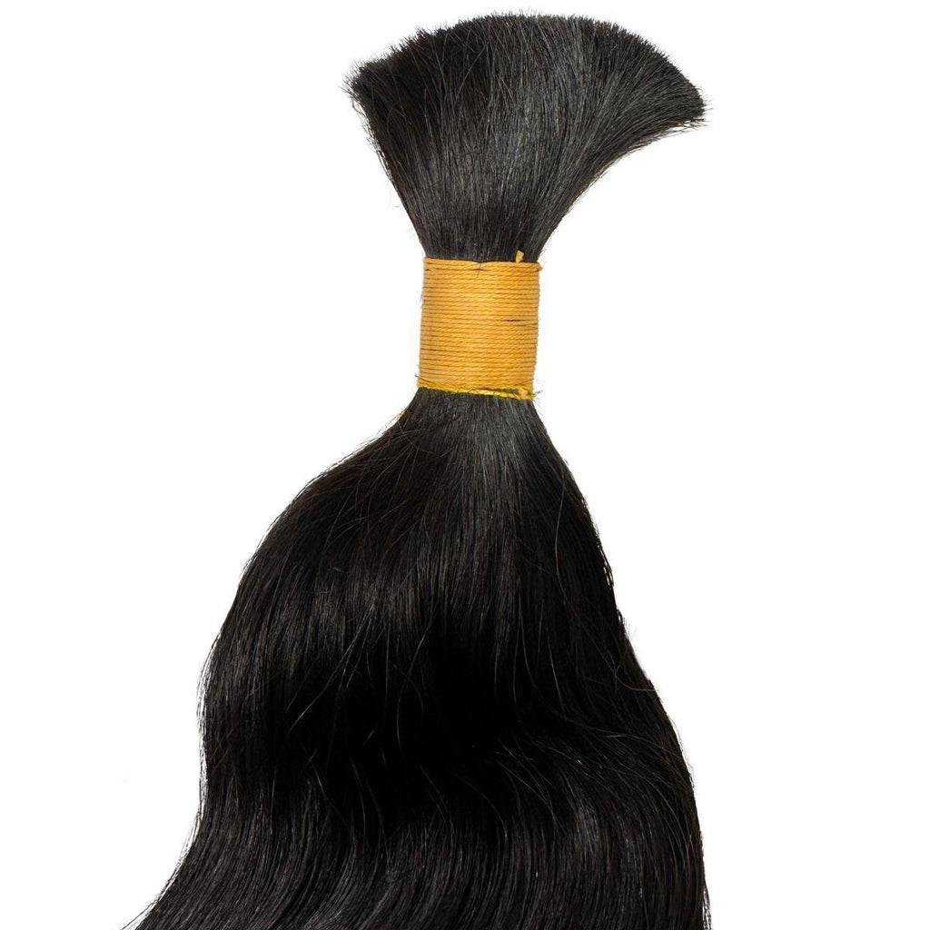Raw Indian Wavy Bulk 100% Human Braiding Hair by Private Label