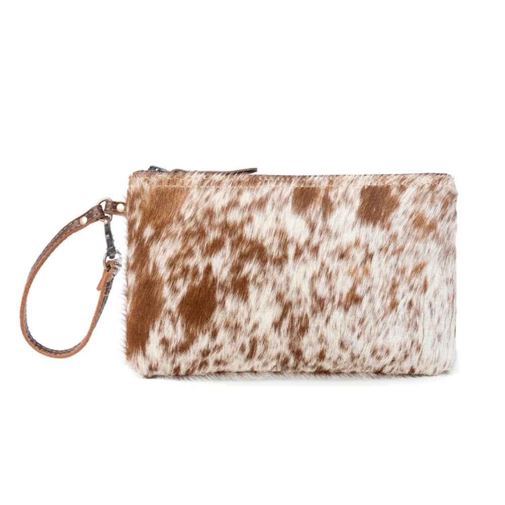 White & Brown Hairon Pouch