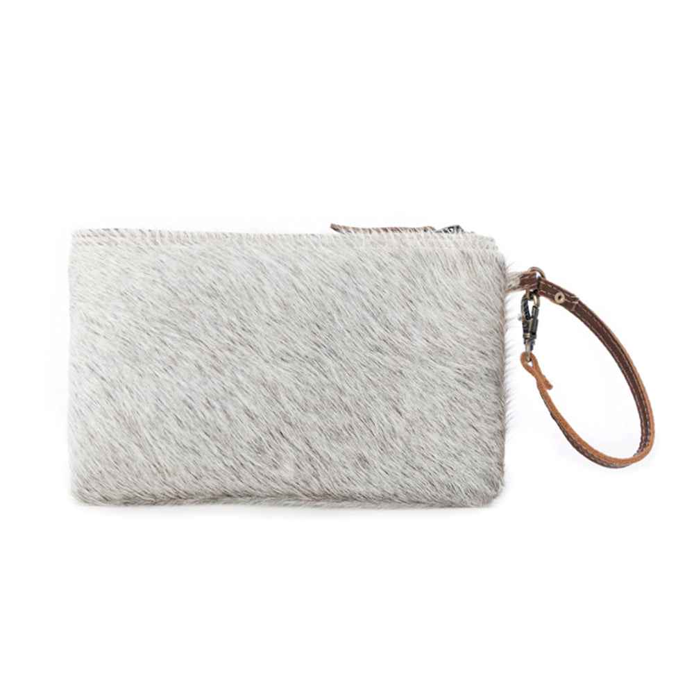 White & Brown Hairon Pouch