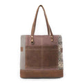 Side Floral Print Canvas Tote Bag