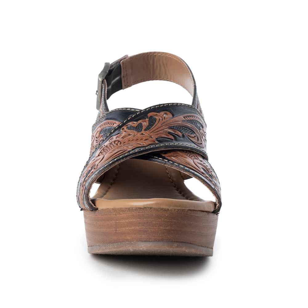 Flower Ridge Hand-Tooled Sandals