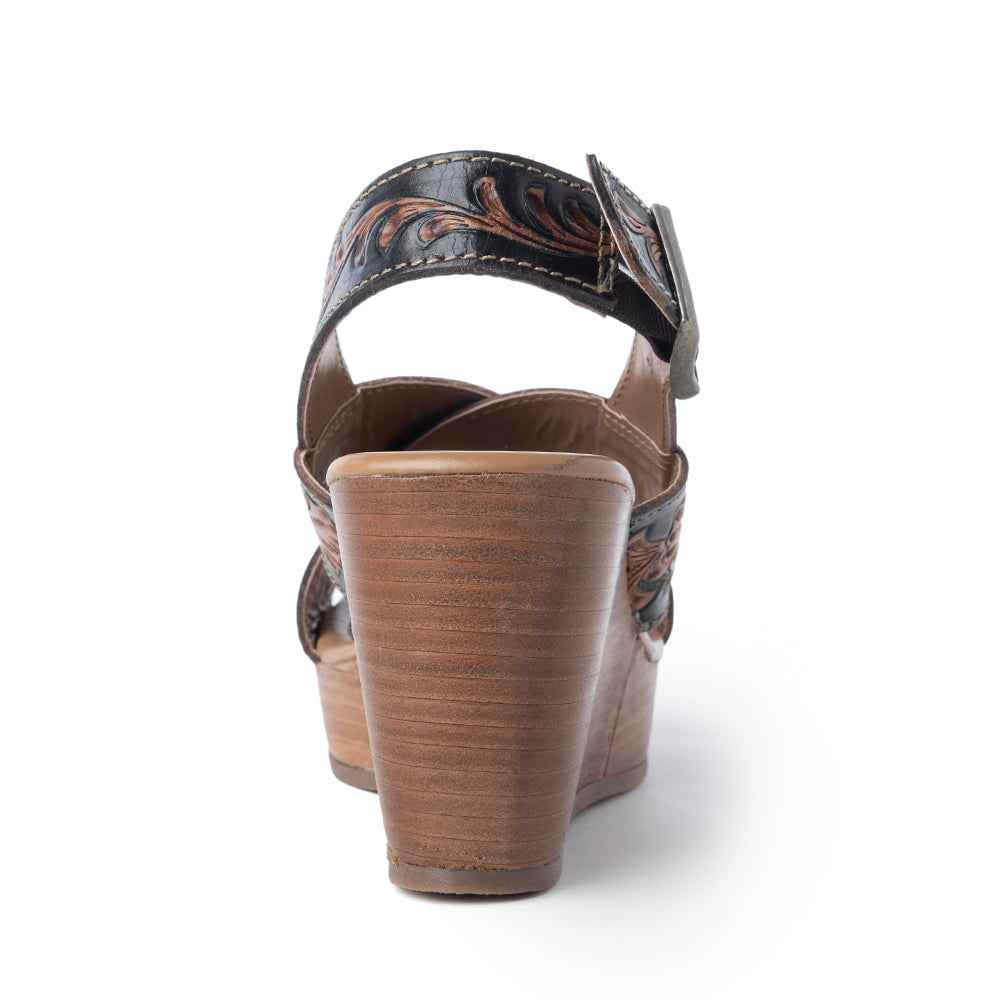 Flower Ridge Hand-Tooled Sandals