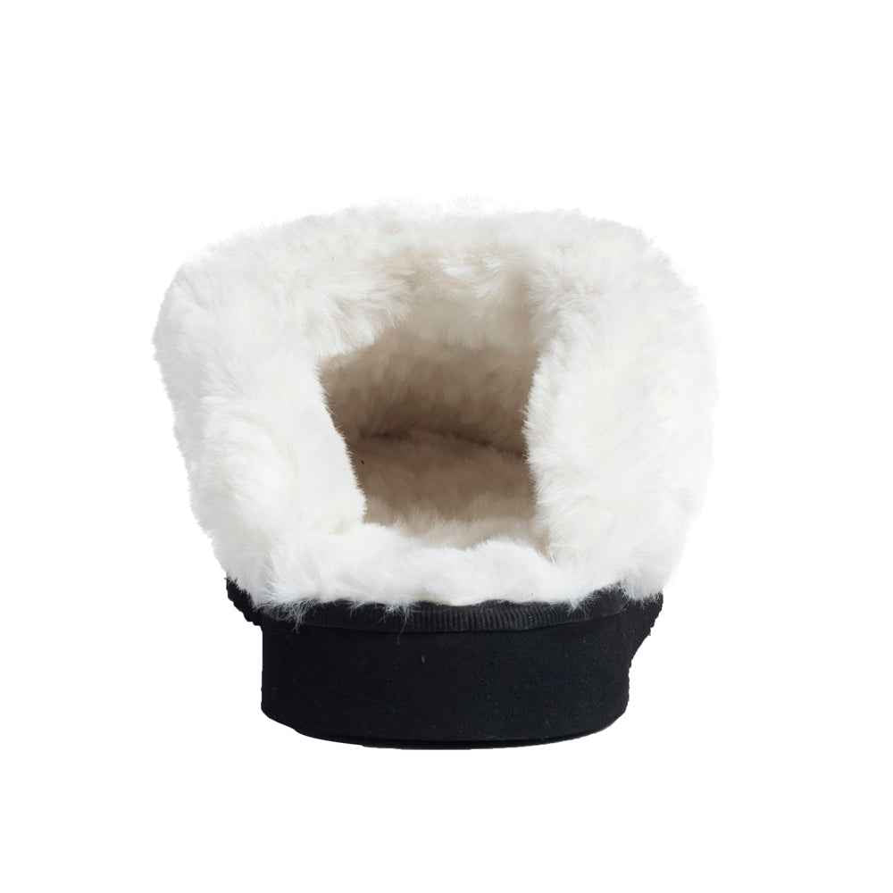 Myra Alamosa Shadow Fur-Lined Hairon Leather Slippers for Women â€“ Winter Indoor Comfort, Soft Sole, Western Style