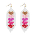 Hearts of Five Earrings in Red