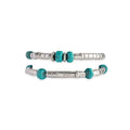 Silver Fire Bracelet In Blue