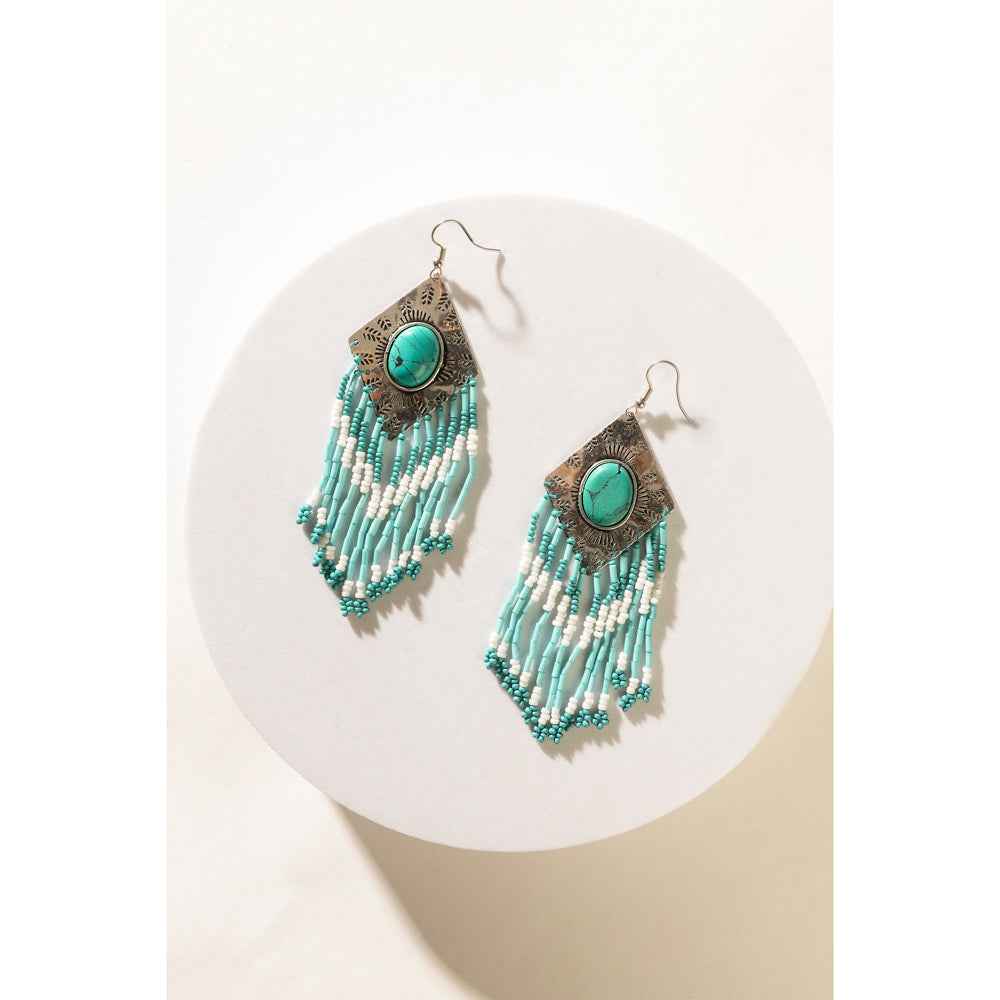 Streaming Starlight Beaded Earrings In Sky Blue