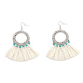 Cornbrush Dancers Earrings In White