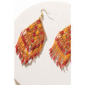 Shield in Flight Beaded Earrings  In Multicolor