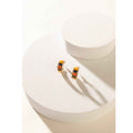 Gerramonda Bead Earrings In Black and Orange