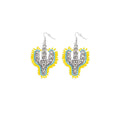 Radiant Saguaros Earrings In Yellow