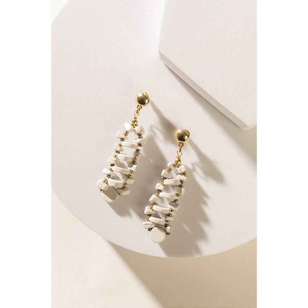 Seraphah Dimensional Earrings In White
