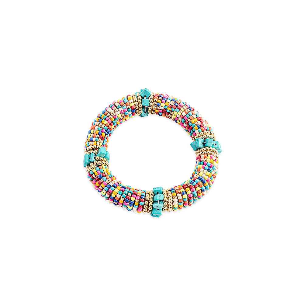 Great Valley Beaded Bracelet In Red and Blue
