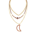 Cresecent Moon Falling Necklace