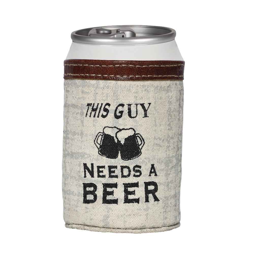 This Guy Needs A Beer Can Holder