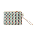 Peace & Serenity Blossoms Clutch Bag In Ivory and Black