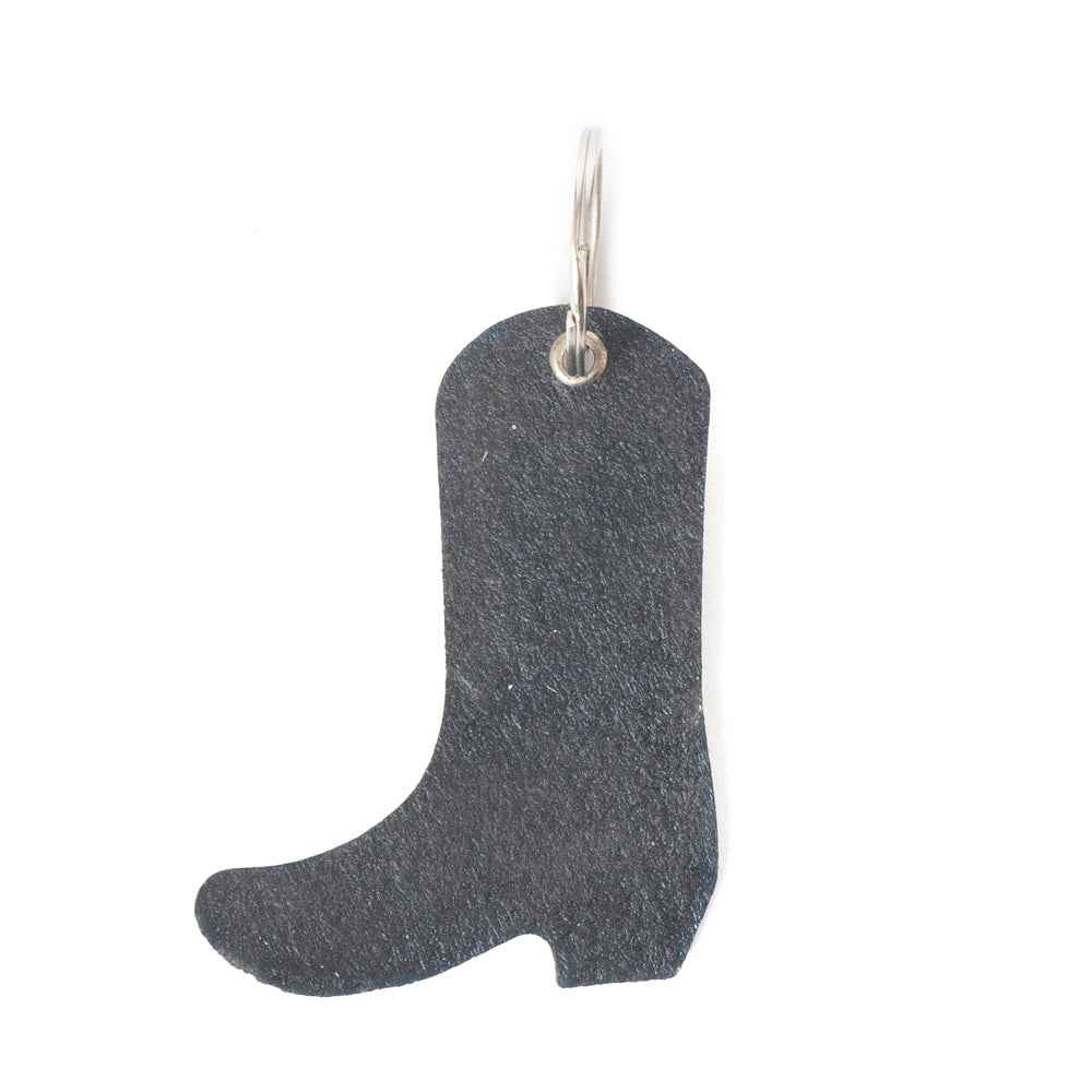 Moss & Mesa Leather Key Fob in Saddle Green