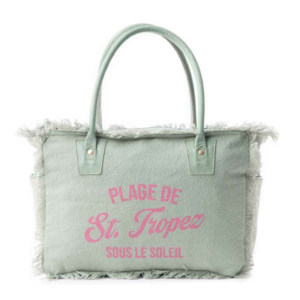 Saint Tropez Tote Bag In Light Green
