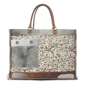 Hide & Floral Print Weekender Bag