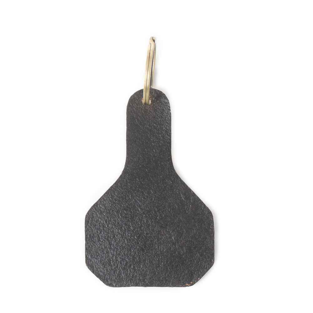 Meadow Drop Tooled Leather Key Fob in Vintage Brown