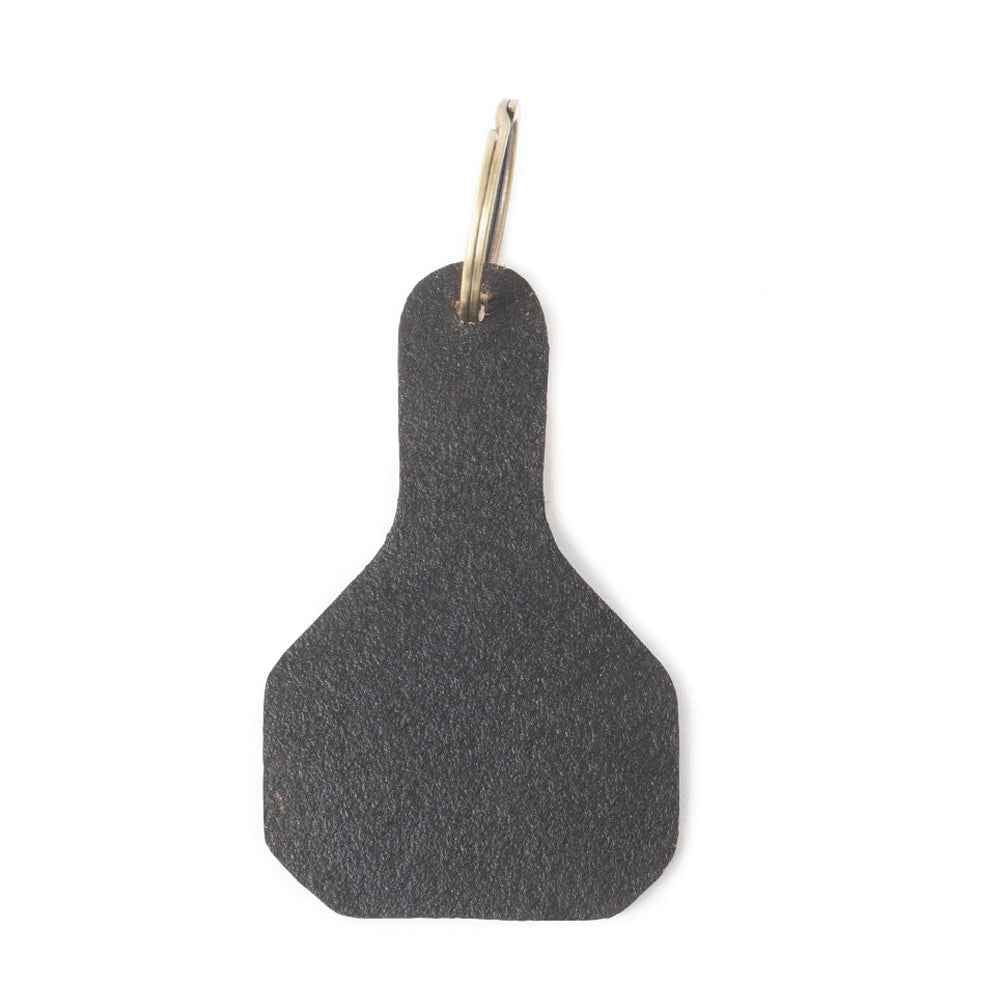 Whispers of the West Tooled Leather Key Fob in Tan