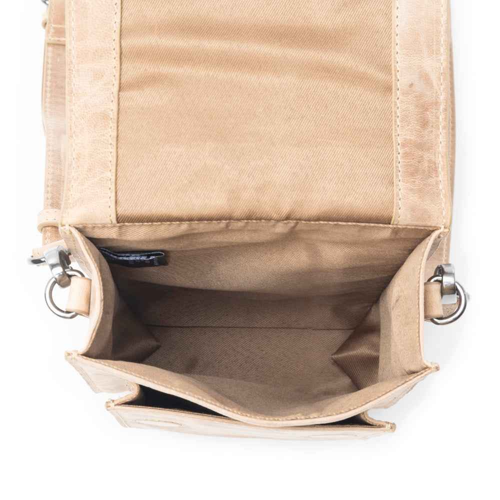 Padrina Trail Leather Bag In Sand